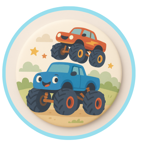 Two Monster Trucks