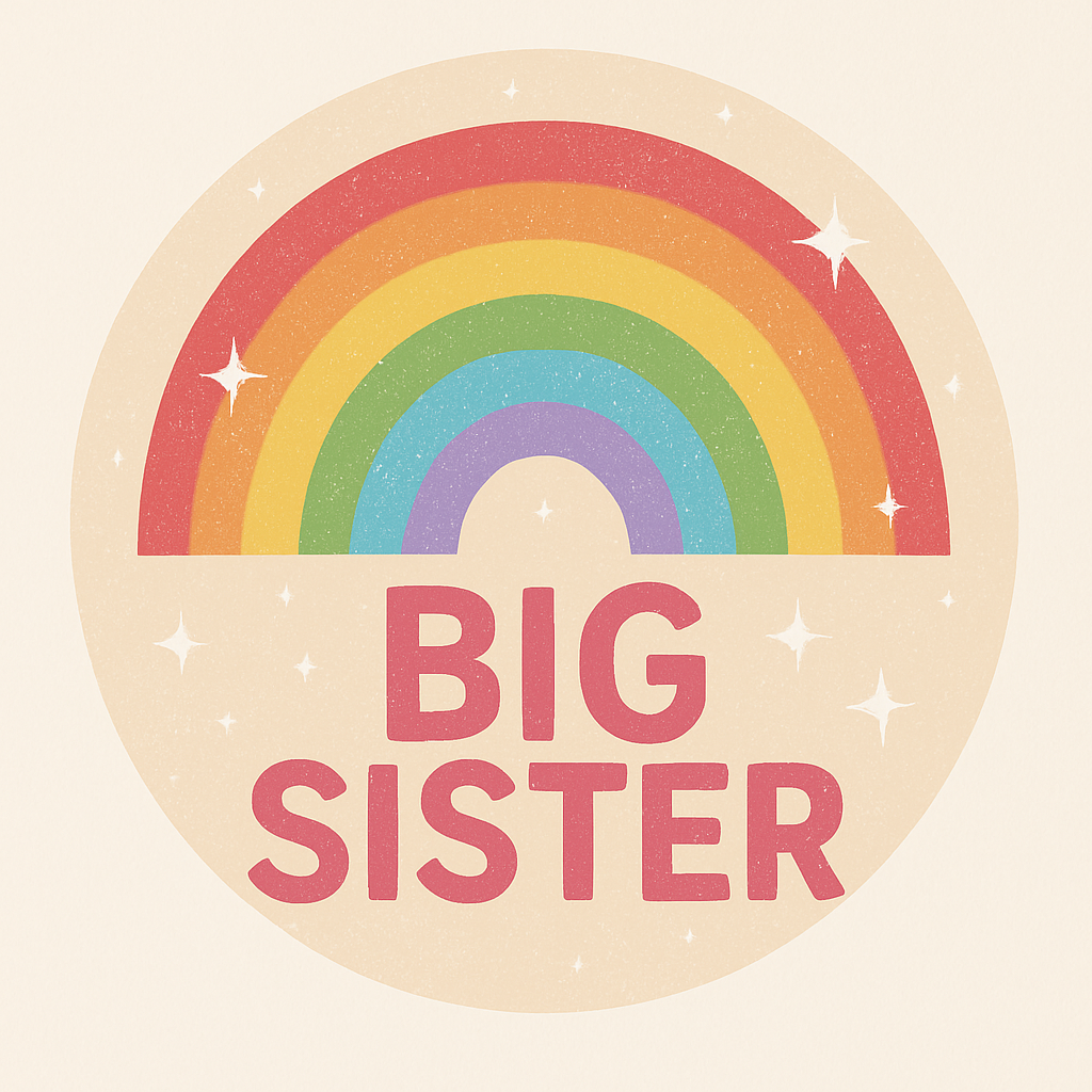Big Sister sparkly rainbow