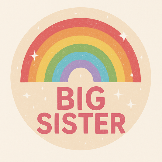 Big Sister sparkly rainbow
