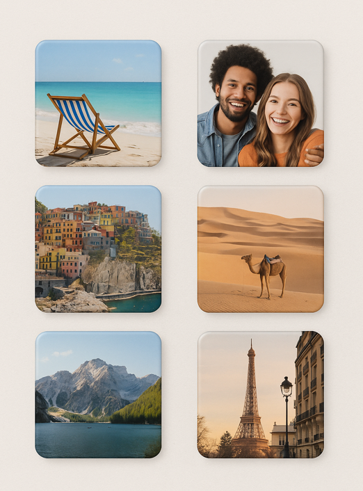 Bundle of 20 photo magnets