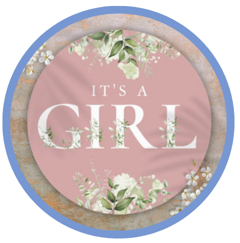 It's a Girl pink floral