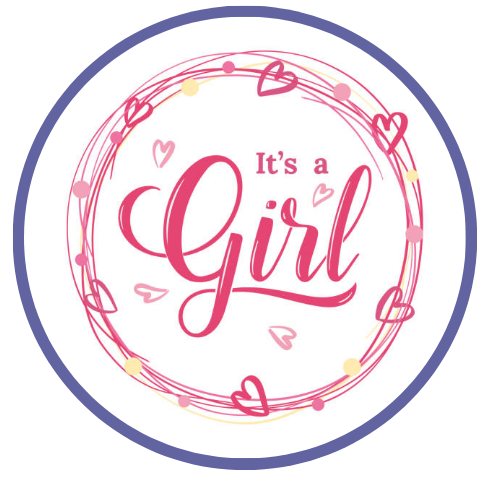 It's a Girl pink hearts