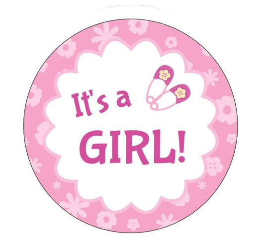 It's a Girl pink pins